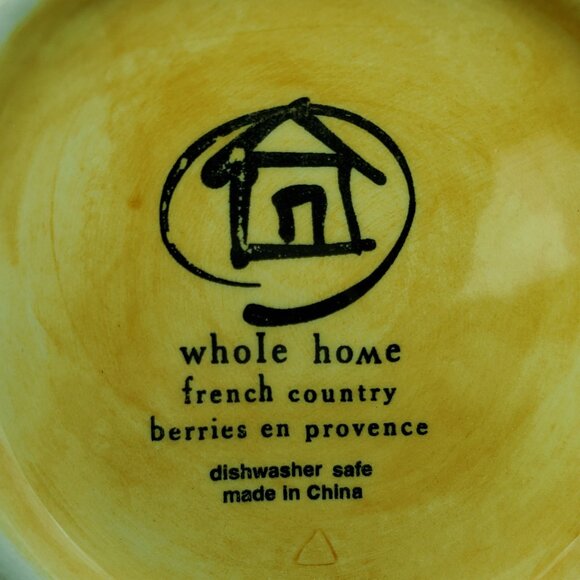 Whole Home French Country Berries En Provence Soup Cereal Bowls Berries & Leaves - Picture 5 of 10